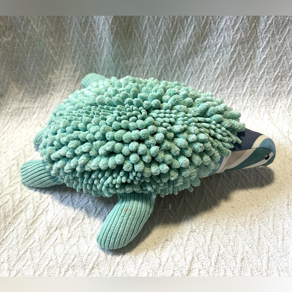 Norwex Chenille Pet Sea Turtle Plush Toy With BacLoc 18”